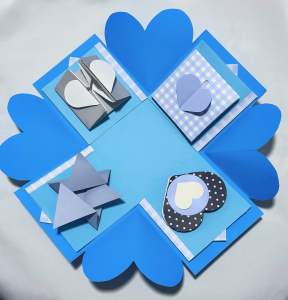 Handmade 2 Layers Surprise Explosion Box Gift –Hidden Surprises for Birthday Anniversary Graduation Valentines day 520 创意定制爆炸盒 – 内含隐藏惊喜与祝福 适合情侣/朋友/家人纪念日通用