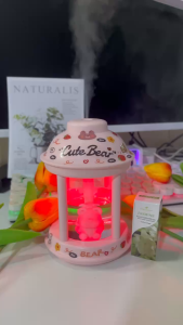 Máy xông tinh dầu hình Gấu K43 tạo độ ẩm không khí hình gấu DIY 350ml tặng tinh dầu cho gia đình văn phòng phòng ngủ dung tích lớn Cute Bear