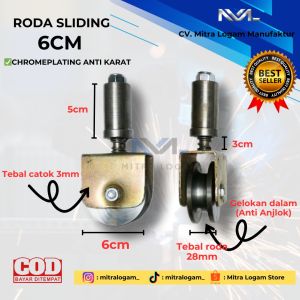 RODA PAGAR SLIDING HEAVY DUTY 6CM7CM8CM (cocok untuk semua ukuran hollow) | RODA SLIDING PINTU PAGAR