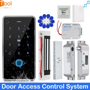 120 Users Fingerprint Door Access Control Keyboard RFID 13.56Mhz IC Card Password IP68 Waterproof  Access Control System Electric Magnetic Strike Lock