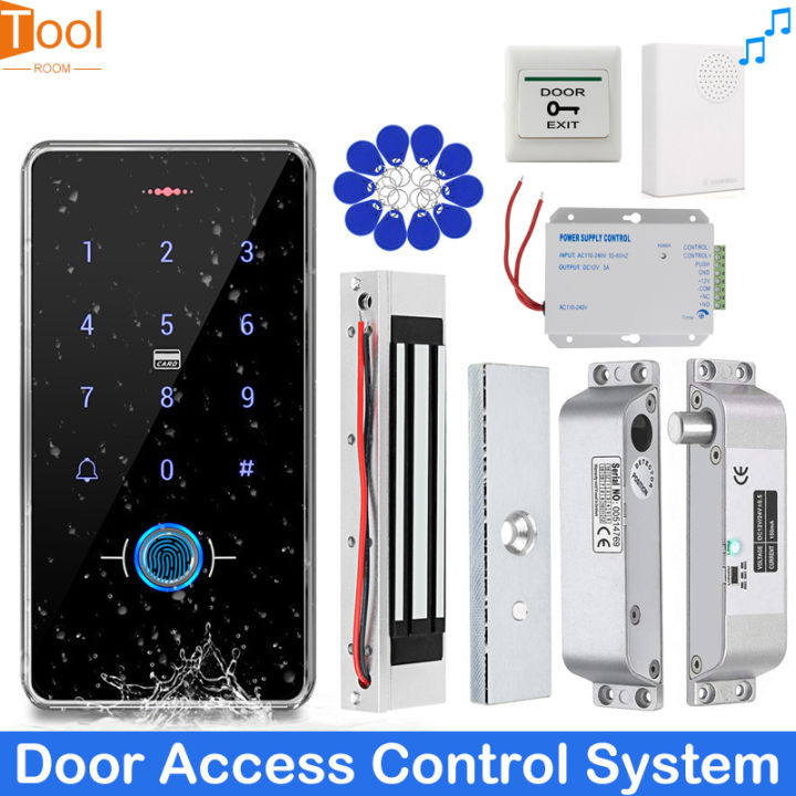 120 Users Fingerprint Door Access Control Keyboard RFID 13.56Mhz IC ...