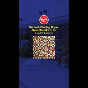 Zehn Keramik Dinding Dapur Stein Mozaik GS-07 30x30 Cm Coklat Eksotik