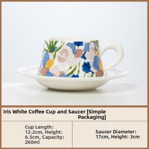 NITUGUSHI | Iris Ceramic Elegant Ladies Coffee Cup Set