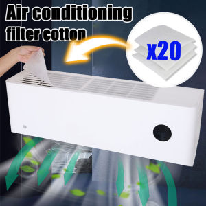 20pcs Air Purification Filter Pad Set  Universal Air Conditioning Inlet Dust Cotton Filter Home Mite Removal Non-woven Dust-proof Mesh Filtration