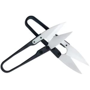 U-Shaped Ceramic Insulated Scissors Anti Static Safety Hand Tool for Battery Repair Electrical Wiring Work