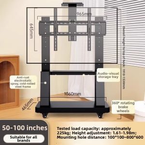 BESSGROUP | Adjustable Mobile Floor Stand for TV