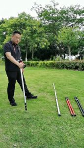 อัลลอยอลูมิเนียมกลางแจ้ง 3M ณ หน้าจอท้องฟ้า หนาก้านเสากล้อง โทรทรรศน์ค่าย เสารองรับการตั้งแคมป์กลางแจ้ง การหดตัวรองรับก้านม่านท้องฟ้า น้ำหนักเบาก้านแบริ่งแรง โน้มถ่วงที่แข็งแกร่ง (สอง)