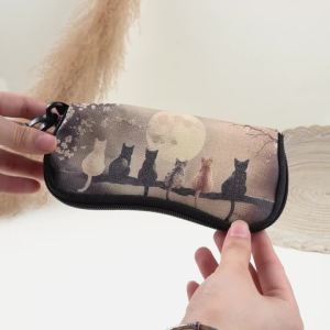 Glasses case Fashion Glasses case PU soft bag texture portable frosted leather glasses case fashion Fashion Glasses special case