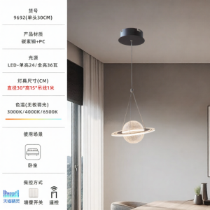 FANCY LAMP CLUB | Creative Planet Cartoon Modern Moon Bedside Pendant Light