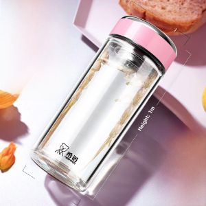 Portable Mini Glass Cup Single Layer for Women Cute Handy Tea Cup High Aesthetic Value Compact Water Cup Handmade Crafted