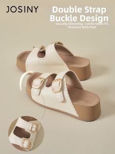 Josiny | Summer Thick Heel Heightening New Womens Roman Sandals