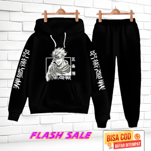 Baju Setelan Anak Cowok Motif Jujutsu Kaisen Untuk Umur 3-12 Tahun