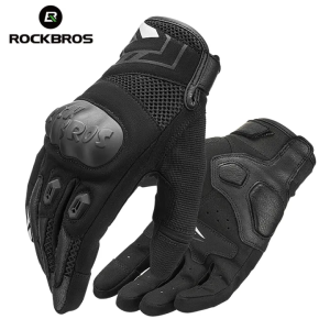 【Giao hàng địa phương】ROCKBROS Găng Tay Đạp Xe Găng Tay Xe Máy Chống Trượt Chống Sốc Găng Tay Xe Đạp Kín Ngón Chống Va Chạm Thoáng Khí