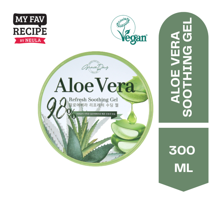 Grace Day Aloe Vera Refreshing Gel 300ml Vegan Certified Vegan Certified  Skin Care Paraben-Free Soothing Gel All Skin Types Gel - Lazada | Lazada