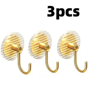 Gold Acrylic Hook Punch Free Door Behind Damage Free Transparent Hook Wall Self-adhesive Super Adhesive Hanging Clothes Hook