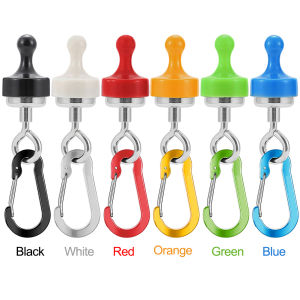 Heavy Duty Magnetic Tent Hook D-Shape Carabiner for Camping and Outdoor Use Black Color