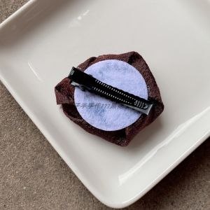 Autumnal Cool Rose Leaf Hair Ties Earth Tone Hair Bands Head Ropes Twisted Clips for Back of Head And Side Ponytails