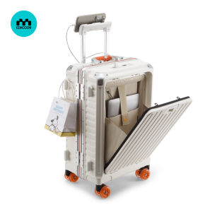 Aluminum Frame Carry-On Suitcase 24 Inch Fashionable Hardshell for Men And Women Travel Luggage with TSA Password Lock