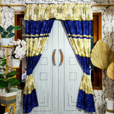 Gorden Pintu Jendela Model Serut Ukuran 100x200cm Dekorasi Rumah Minimalis Modern