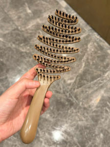 Natural Boar Bristle Comb Super Easy to Use Hair Care Comb for Smooth Hair Long Handle for Better Scalp Massage Adult Use