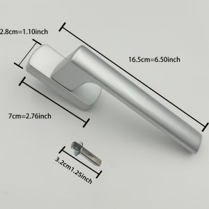 Left & Right Aluminum Alloy External Flat Handle For Thermal Break Doors Windows Building Hardware Casement Window Accessories