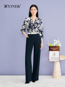YINER | Elegant Slim-fit High-waisted Drape Casual Pants