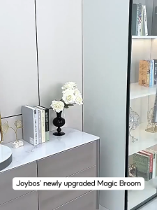 Joybos Double-sided magic broom with soft widening scraper 180° rotation hanging storage stainless steel metal rods double-sided cleaning one rinse and its clean