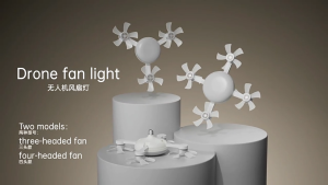 Quạt treo trần kiêm đèn led đui e27 siêu sáng và mát công suất 50w - Điều Khiển Từ Xa - 2 Chức Năng trong 1  3 cánh 4 cánh máy bay không người lái