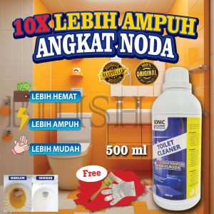 SONIC CLEANER PINK Cairan Pembersih kamar mandi | Pembersih toilet | pembersih noda kerak membandel | Ampuh membersihkan noda kerak membandel pada lantai dan dinding kamar mandi kloset | wastafel | stainless | isi 500ml