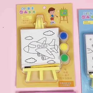1/10pcs Mini DIY Painting Kit Cartoon Graffiti Frame Educational Art Toys Kids Birthday Party Favors
