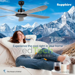 Sapphire | 62” | FM6227S-DC Ceiling Fan | DC Motor | Reversible Motor | ABS Blades | Kipas Siling