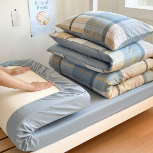 Yaloo Cotton Bedding Set for College Students Full Set of Pure Cotton Duvet Cover Mattress Single Bed Sheet Cover Six Piece Set