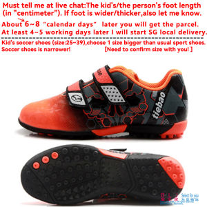 Kids Soccer Shoes Boys Girls 25-37 TF Spikes Turf Velcro Children Sport Training Cleats Durable Honey Sneakers New Fashion Kindergarten Primary School Students Hook-and-Loop Junior Training Match Cleats Wearable Anti-Skid Footwear Teenagers Football Boots