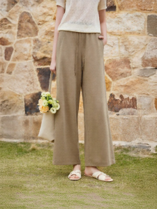 XIANGYING | Casual Loose Linen Wide Leg Pants High Waist