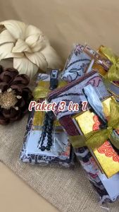 Paket 3in1 Sajadah Tasbih Al Quran Saku Souvenir Tahlilan Tasyakuran