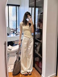 High Waist Wide Leg Straight Cut Jeans Womens 175 Tall Size Long White Loose Floor-Length Pants Autumn Casual Style