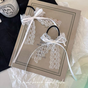 Kẹp Tóc Ren Trắng Thanh Lịch Có Nơ Bướm Kẹp Tóc Đuôi Ngựa Kẹp Tóc Hình Mỏ Vịt Phụ Kiện Tóc Dây Buộc Tóc Phụ Kiện Tóc Thời Trang