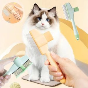 Pet hair removal brush cat and dog hair beauty pet accessories long hair cat and dog comb bath brush pet supplies
