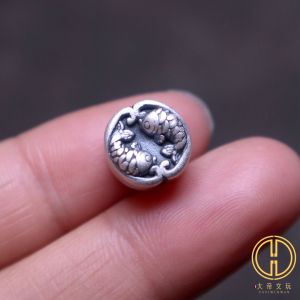 สร้อยข้อมือหินปูน DIY 3D Hard Silver 999 ปีนี้มีปลา หินกั้นด้านข้าง สร้อยคอ หินปูน หินกั้นด้านข้าง อุปกรณ์ตกแต่งเครื่องประดับ