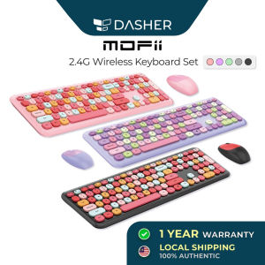 MOFII 666 2.4G Sweet Wireless Keyboard Mouse Set - Lipstick / Matcha / Sakura Pink / Milk Tea / Purple / Blue Sea