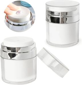 15ML Airless Empty Pump Jar Cream Bottle Portable Size  Leak-proof Empty Airless Moisturizer Face Cream Dispenser for Travel