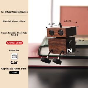 Aromatic Diffuser for Car Interior Decor Walnut Wood