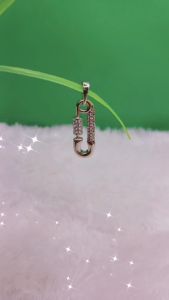 Liontin Delia 01 Alloy Lapis Mas 18K Permata Zirconia Premium Quality Tahan Lama PP003