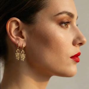 Ankh Eye of Horus Pendant Earrings For Women Ancient Egyptian Amulet Jewelry Accessories