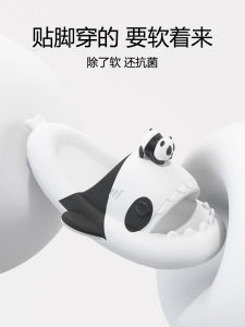 Anti-Slip Shark Slippers for Couples Summer Home Use Bathing Mens Outdoor Wearable Cool Sandals Cartoon Style EVA Material