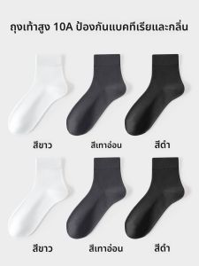 JIAZINI | ถุงเท้าผ้าฝ้ายสำหรับฤดูร้อน ระบายอากาศได้ดี ซับเหงื่อ ป้องกันกลิ่น ถึงกลางน่อง