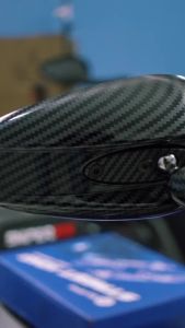 Street King Side Mirror v1 Carbon Fiber Design Blue Lens CNC Alloy Suma Motorcycle