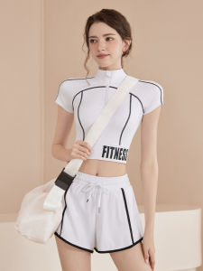 XINLIYA | New Summer Fitness Running Yoga Suit Half Zip Short Sleeve