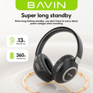 BAVIN BH37 Wireless Bluetooth Earphone Headphone Audio Sounds Quality w/ Long Battery Life & Comfortable Headset