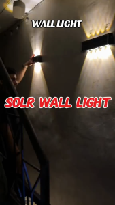 10Led Solar Light Outdoor Waterproof Double Head Wall Lamp Fence Lamp Garden Decorative Light